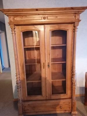 Gründerzeit Vitrine Weichholz Bücherschrank Bild 3