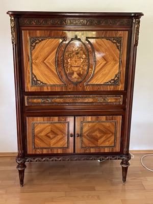 Louis XV Kommode Barschrank TV Musik Schrank Biedermeier Barock Jugendstil Stilmöbel Bild 2