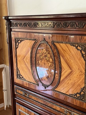 Louis XV Kommode Barschrank TV Musik Schrank Biedermeier Barock Jugendstil Stilmöbel Bild 5