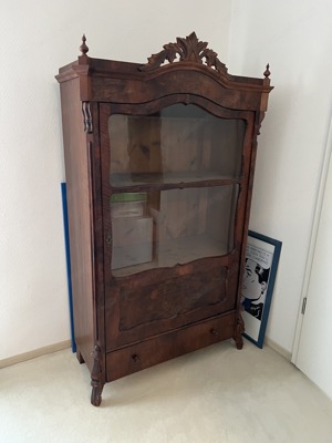 Biedermeier Vitrine Louis Philippe Antik Mahagoni Gründerzeit Schrank