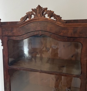 Biedermeier Vitrine Louis Philippe Antik Mahagoni Gründerzeit Schrank Bild 5