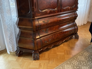 Barock Vitrine Bücherschrank Löwenkrallen Herrenzimmer Schrank Bild 2