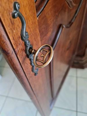 Bauernschrank Barock Schrank Landhaus Stilmöbel mit Intarsien Kasten Bild 6