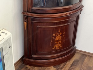 Biedermeier Eckschrank Eck Vitrine Barock Gründerzeit Nussbaum Jugendstil Bild 5