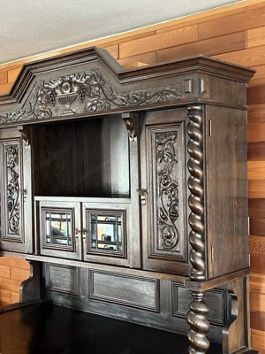 Gründerzeit Buffetschrank Danziger Barock Buffet Bücherschrank Vitrine Bild 5