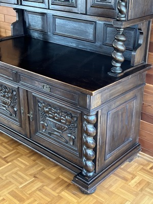 Gründerzeit Buffetschrank Danziger Barock Buffet Bücherschrank Vitrine Bild 6