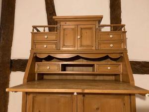 Gründerzeit Sekretär Schreibsekretär Biedermeier Kommode Weichholz Schrank Massivholz Bild 3