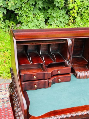 Barock Sekretär Schreibtisch Mahagoni englische Möbel Biedermeier Empire Louis XV Bild 4