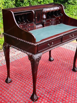 Barock Sekretär Schreibtisch Mahagoni englische Möbel Biedermeier Empire Louis XV Bild 5