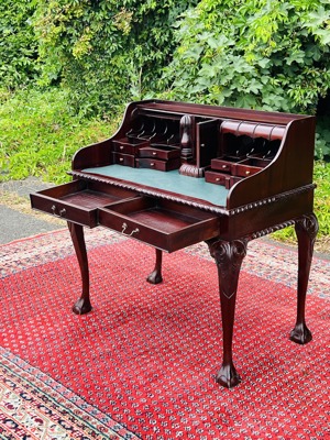 Barock Sekretär Schreibtisch Mahagoni englische Möbel Biedermeier Empire Louis XV Bild 9