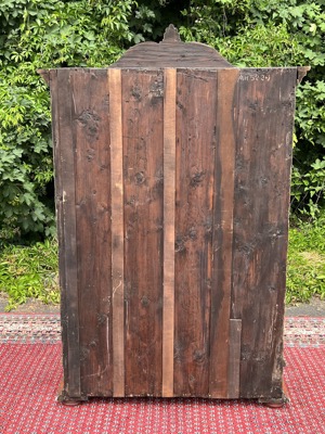 Barock Schrank Bauernschrank Bauernmöbel bemalt Nussbaum Biedermeier Dielenschrank Kasten Bild 7