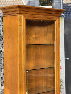 Gründerzeit Vitrine Landhaus SELVA Biedermeier Schrank Massivholz Kirschbaum   Bild 7