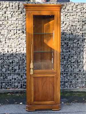 SELVA Landhaus Eckvitrine Eckschrank Vitrine Biedermeier Schrank Massivholz Kirschbaum   Bild 2