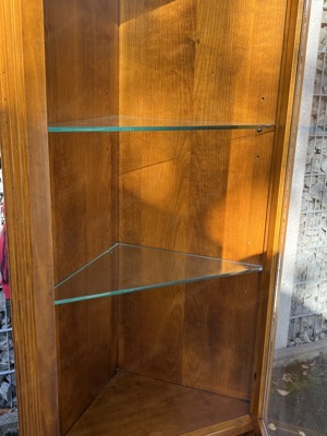 SELVA Landhaus Eckvitrine Eckschrank Vitrine Biedermeier Schrank Massivholz Kirschbaum   Bild 6