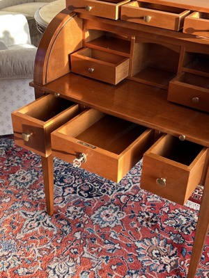 SELVA Sekretär Landhaus Kommode Schreibtisch Biedermeier Kirschbaum Schrank Massivholz   Bild 9