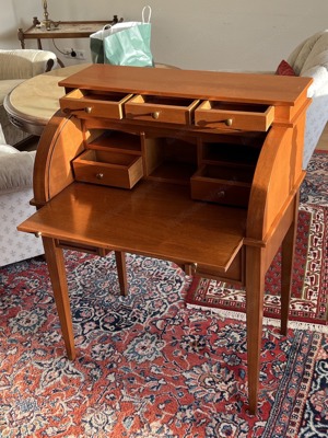 SELVA Sekretär Landhaus Kommode Schreibtisch Biedermeier Kirschbaum Schrank Massivholz   Bild 8