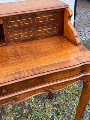 Barock Sekretär Schreibtisch Nussbaum massiv Biedermeier Stilmöbel  Bild 6