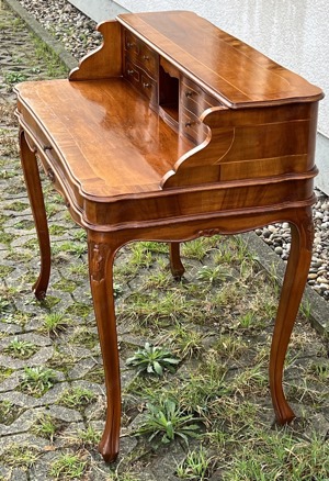 Barock Sekretär Schreibtisch Nussbaum massiv Biedermeier Stilmöbel  Bild 2