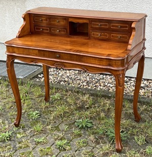 Barock Sekretär Schreibtisch Nussbaum massiv Biedermeier Stilmöbel  Bild 10