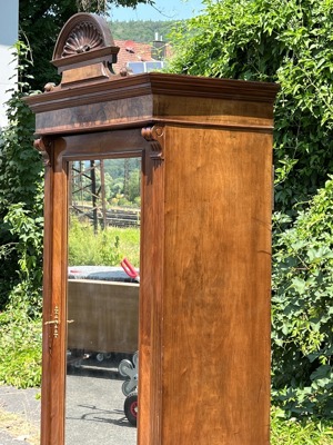 Gründerzeit Schrank Bauernschrank Spiegelschrank Bauernmöbel Barock Nussbaum Dielenschrank Kasten Bild 2