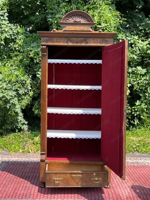 Gründerzeit Schrank Bauernschrank Spiegelschrank Bauernmöbel Barock Nussbaum Dielenschrank Kasten Bild 9