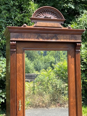 Gründerzeit Schrank Bauernschrank Spiegelschrank Bauernmöbel Barock Nussbaum Dielenschrank Kasten Bild 6