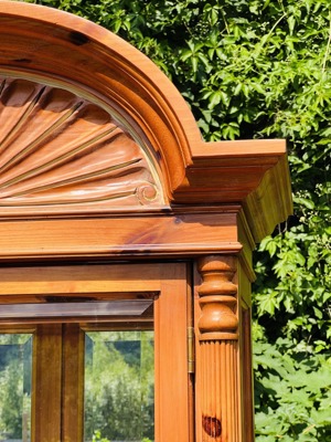 Biedermeier Vitrine Barock Gründerzeit Schrank Glasvitrine PULASKI FURNITURE Sammlervitrine Muschela Bild 3