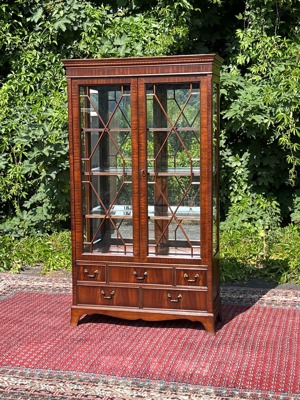 Biedermeier Vitrine Barock Gründerzeit Schrank Glasvitrine Heldense Sammlervitrine Stilmöbel England Bild 9