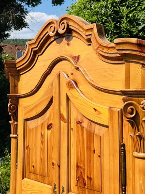 Barock Schrank Biedermeier Bauernschrank Bauernmöbel Dielenschrank Kasten Bild 3
