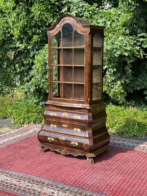 Biedermeier Vitrine Jugendstil Bücherschrank Gründerzeit Mahagoni Barock Schrank Herrenzimmer  Bild 9