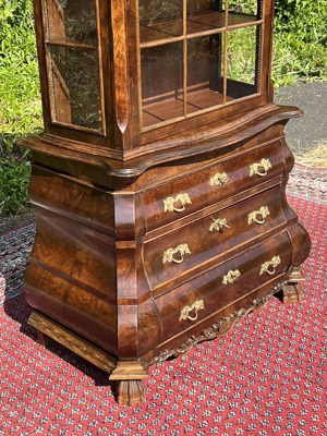 Biedermeier Vitrine Jugendstil Bücherschrank Gründerzeit Mahagoni Barock Schrank Herrenzimmer  Bild 5