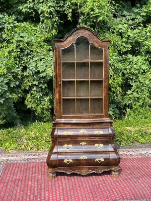 Biedermeier Vitrine Jugendstil Bücherschrank Gründerzeit Mahagoni Barock Schrank Herrenzimmer  Bild 8