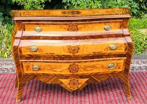 Barock Kommode Biedermeier Louis XV Empire Sideboard Anrichte Kirschbaum TV Schrank Stilmöbel Bild 2