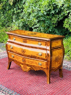 Barock Kommode Biedermeier Louis XV Empire Sideboard Anrichte Kirschbaum TV Schrank Stilmöbel Bild 8