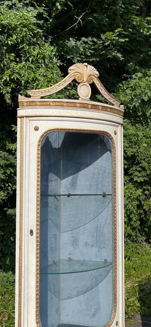 Empire Vitrine Rokoko Eckvitrine Biedermeier Eckschrank Barock Gründerzeit Schrank Glasvitrine Samml Bild 2