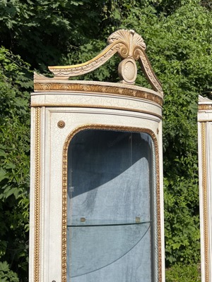 Empire Vitrine Rokoko Eckvitrine Biedermeier Eckschrank Barock Gründerzeit Schrank Glasvitrine Samml Bild 4