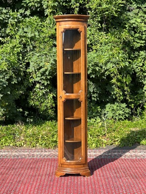 Biedermeier Vitrine Rokoko Eckvitrine Eckschrank Barock Gründerzeit Empire Schrank Glasvitrine Samml