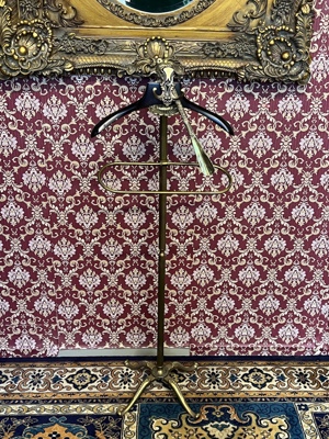  Edle Garderobe Kleiderständer Garderobenständer Messing- Barock Hotel - Vintage - Antik Bild 3