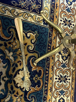  Edle Garderobe Kleiderständer Garderobenständer Messing- Barock Hotel - Vintage - Antik Bild 7