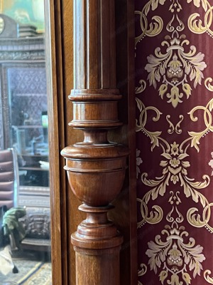 Gründerzeit Garderobe Spiegel Nussbaum Diele Flur ANTIK Barock Vintage Massivholz  Bild 7