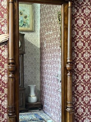 Gründerzeit Garderobe Spiegel Nussbaum Diele Flur ANTIK Barock Vintage Massivholz  Bild 3