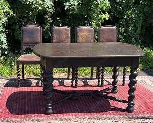 Danziger Barock Tisch Esstisch Esszimmertisch Gründerzeit Eiche dunkel