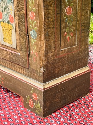 Biedermeier Schrank Bauernschrank bemalt Barock Gründerzeit antik Bauernmöbel Kasten Bild 2