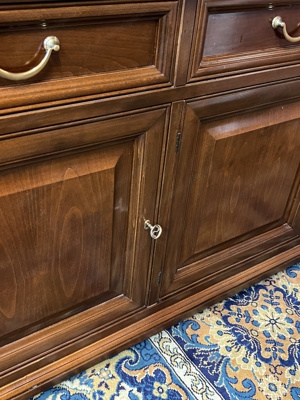 Biedermeier Kommode Anrichte Sideboard Barock  Nussbaum dunkel Landhaus Schrank Stilmöbel Louis XV R Bild 5