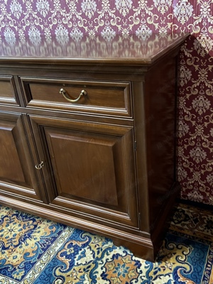 Biedermeier Kommode Anrichte Sideboard Barock  Nussbaum dunkel Landhaus Schrank Stilmöbel Louis XV R Bild 3