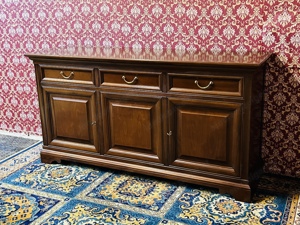 Biedermeier Kommode Anrichte Sideboard Barock  Nussbaum dunkel Landhaus Schrank Stilmöbel Louis XV R Bild 2