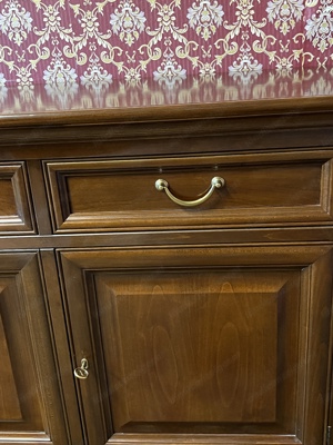 Biedermeier Kommode Anrichte Sideboard Barock  Nussbaum dunkel Landhaus Schrank Stilmöbel Louis XV R Bild 7