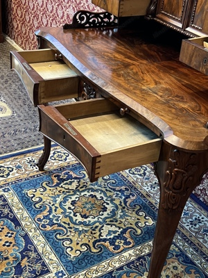 Biedermeier Sekretär Louis Philippe Aufsatzsekretär Schreibtisch Barock Mahagoni  Bild 7
