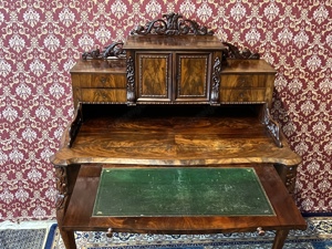 Biedermeier Sekretär Louis Philippe Aufsatzsekretär Schreibtisch Barock Mahagoni  Bild 6