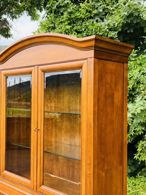  Biedermeier Vitrine Buffet Schrank Barock Kirschbaum Landhaus Stilmöbel Schrank Bauernmöbel Bild 2